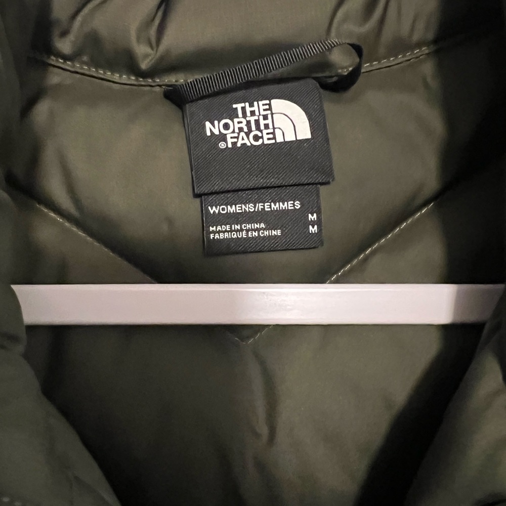 Olive Green North Face Puffer Vest